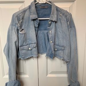 Carmar cropped jean jacket